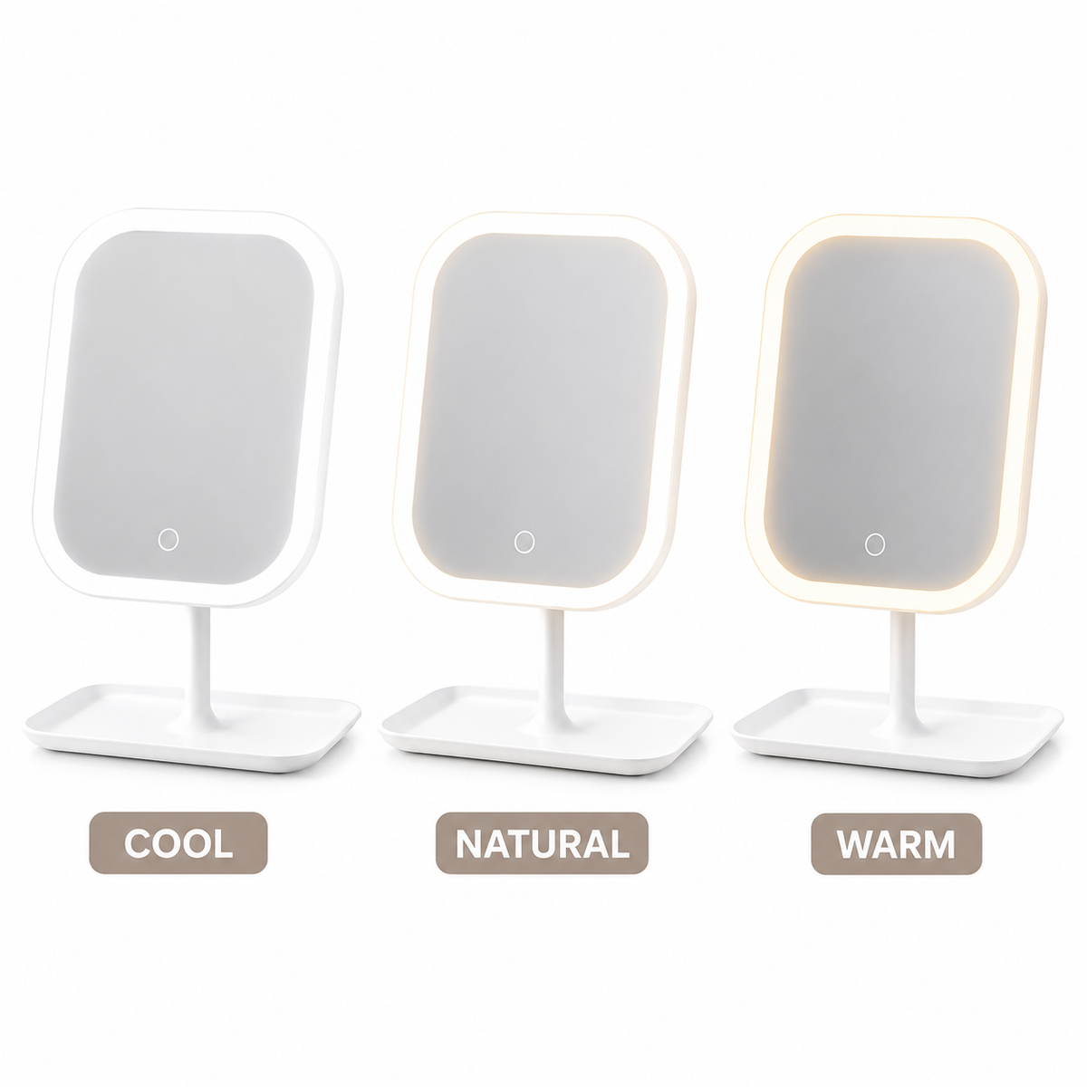 Cart Society™ LED Vanity Mirror with Tray